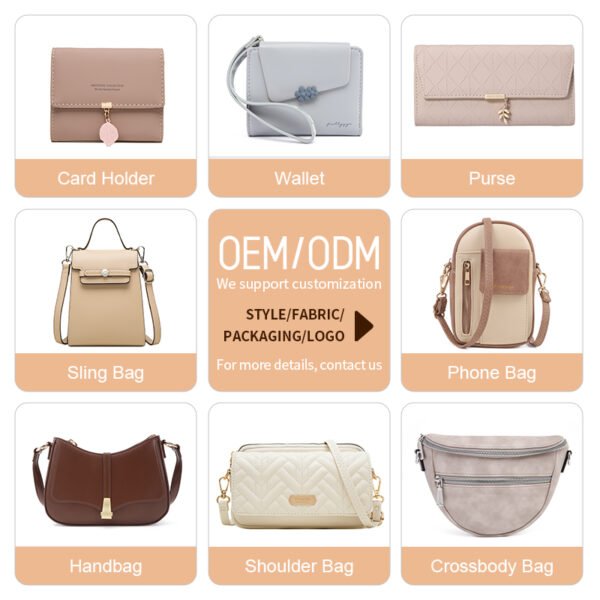 High Quality PU Leather Women Shoulder Bag for Ladies - 图片 12