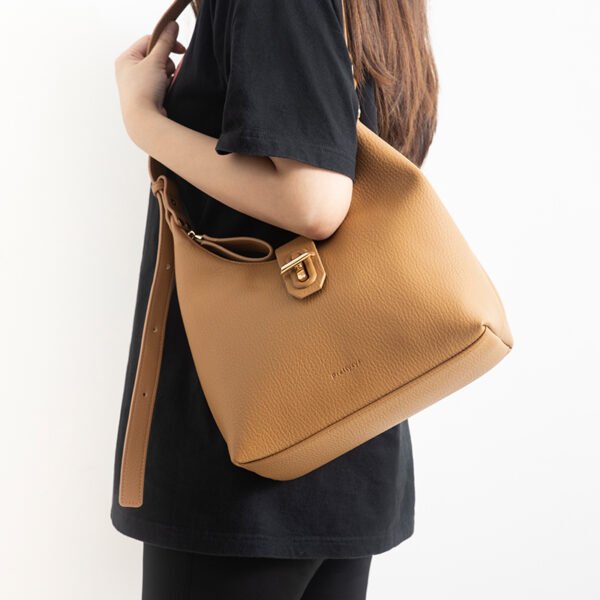 Custom Logo Famous Brand Designer High Quality Pu Leather Tote Bag Saddle Bag - 图片 10