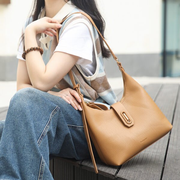 Custom Logo Famous Brand Designer High Quality Pu Leather Tote Bag Saddle Bag - 图片 11