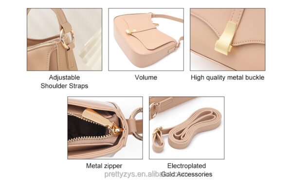 Women's Shoulder Bags Small Travel Handbag Messenger Cross Body PU Messenger Bags - 图片 7