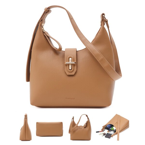 Custom Logo Famous Brand Designer High Quality Pu Leather Tote Bag Saddle Bag - 图片 6