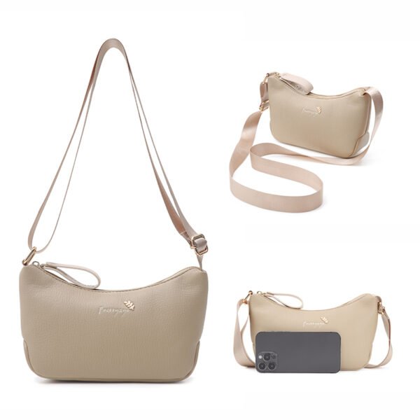 Customized Design High Quality Soft PU Leather Underarm Bag Tote Handbag for Women - 图片 4