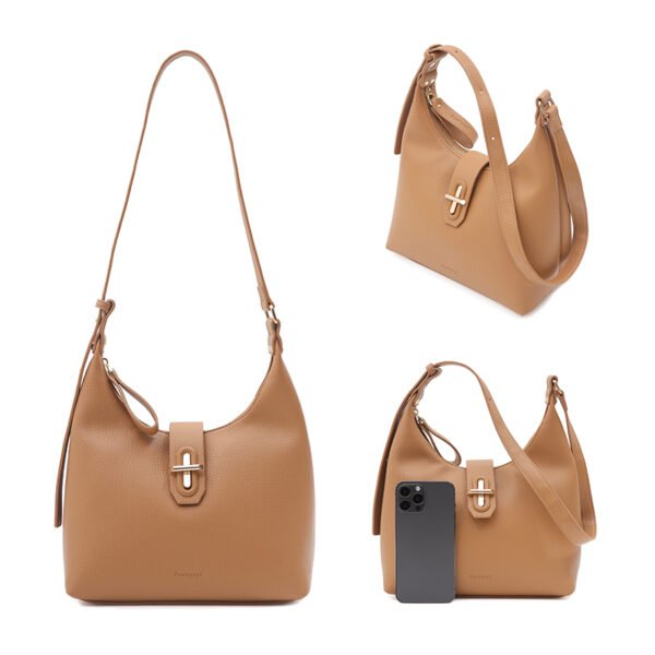 Custom Logo Famous Brand Designer High Quality Pu Leather Tote Bag Saddle Bag - 图片 5