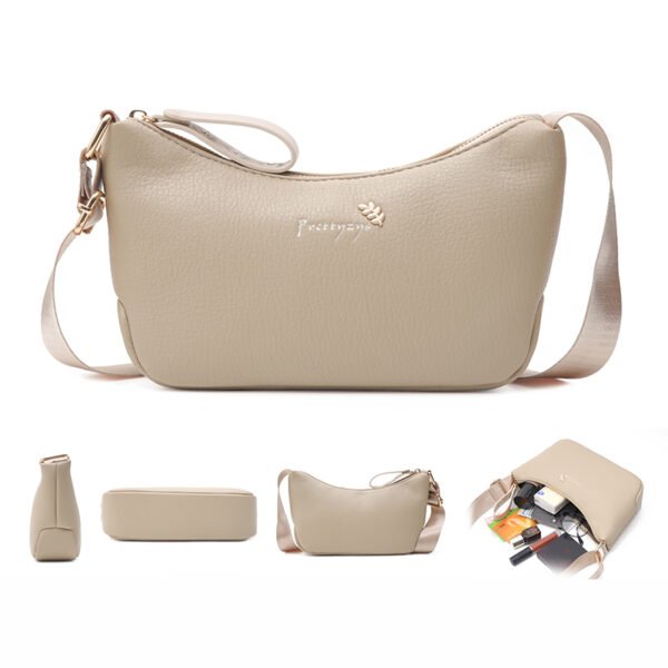 Customized Design High Quality Soft PU Leather Underarm Bag Tote Handbag for Women - 图片 5