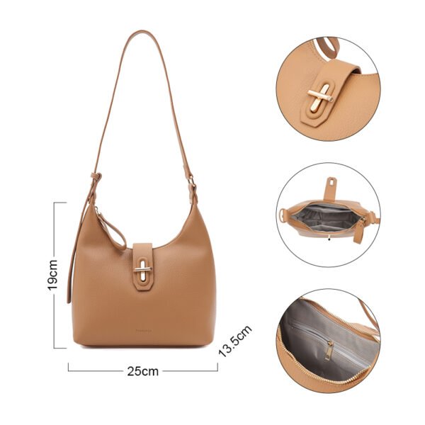 Custom Logo Famous Brand Designer High Quality Pu Leather Tote Bag Saddle Bag - 图片 4